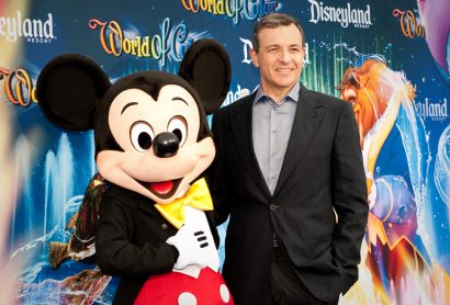 Mickey Mouse and CEO and chairman of The Walt Disney Company Bob Iger